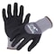 Azusa Safety Coated Work Gloves, Nitrile/Polyurethane, Utra-Fine Micro-Foam, 3/4 Coating, Grey/Black, S-7 1 PR DX1040 - alternate 1
